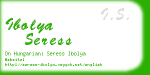 ibolya seress business card